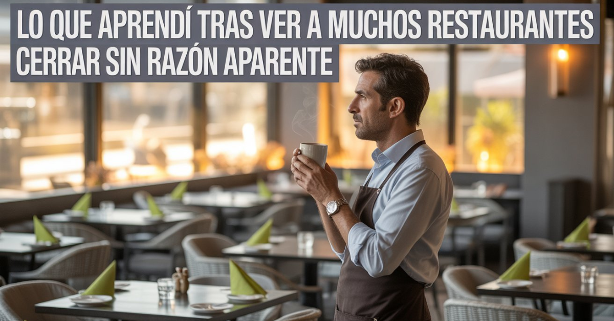 🧠 Lo que Aprendí tras ver a muchos Restaurantes cerrar sin razón aparente…